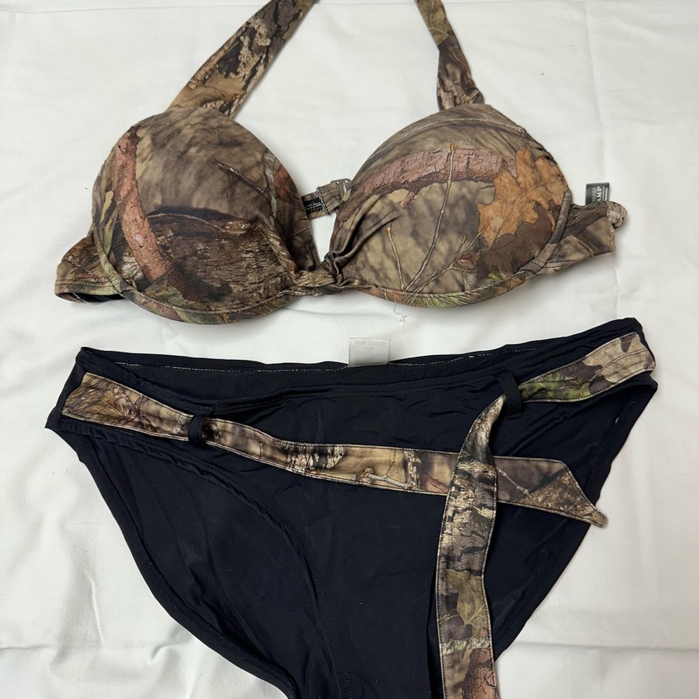 Camo Halter Bikini Set